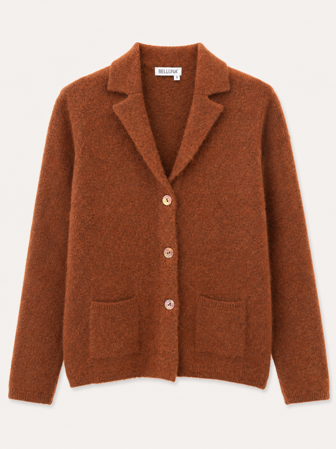 Alfie gebreid jasje Cognac, brandy