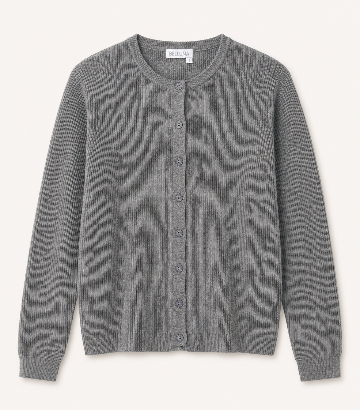 Belluna Kaja vest mid grey melange