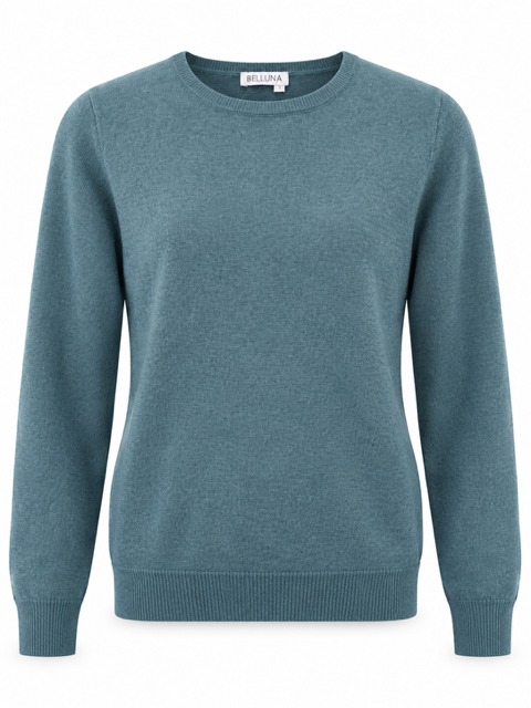 California printed sweater beige/ navy blue
