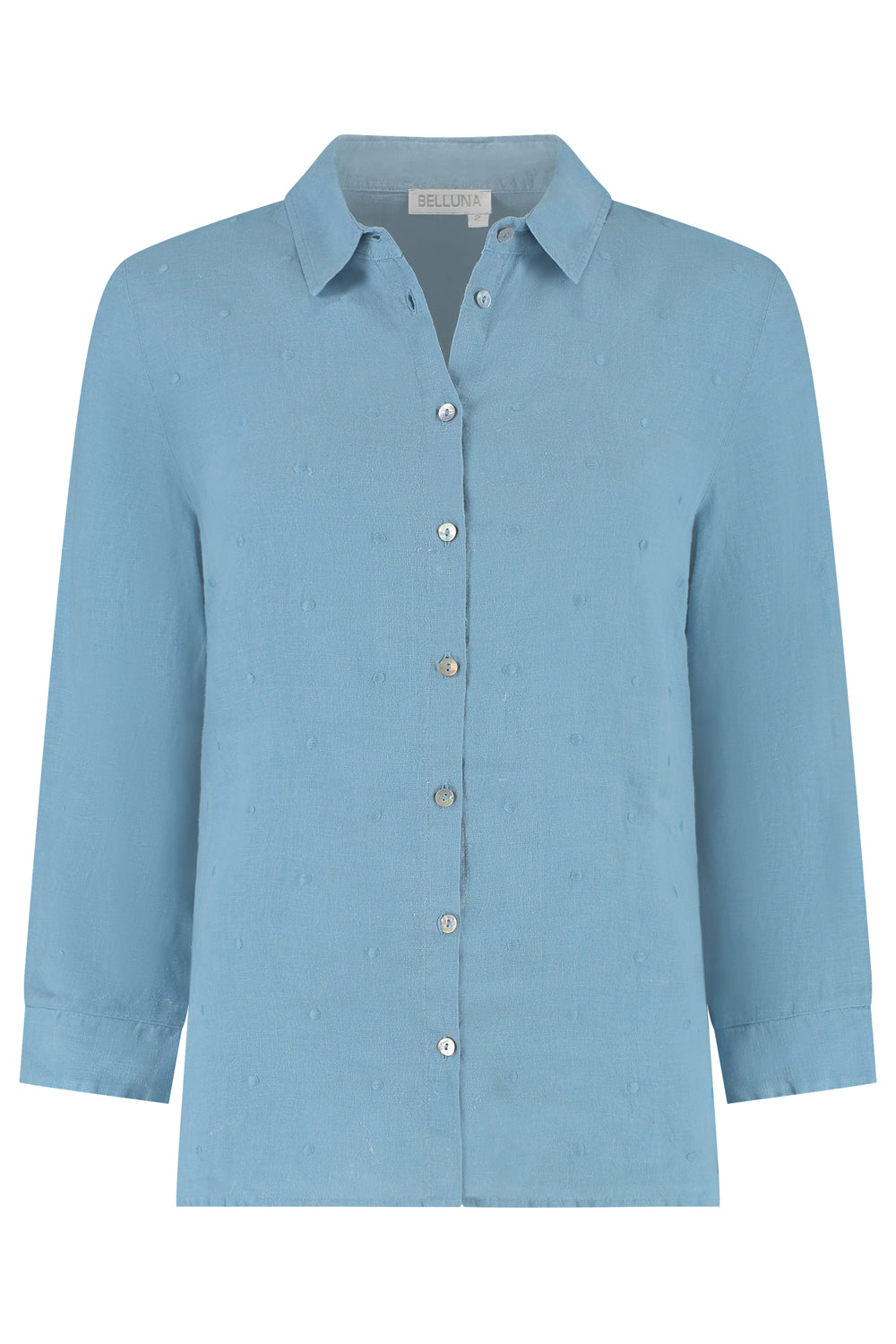 Belluna Bianco linnen blouse jade