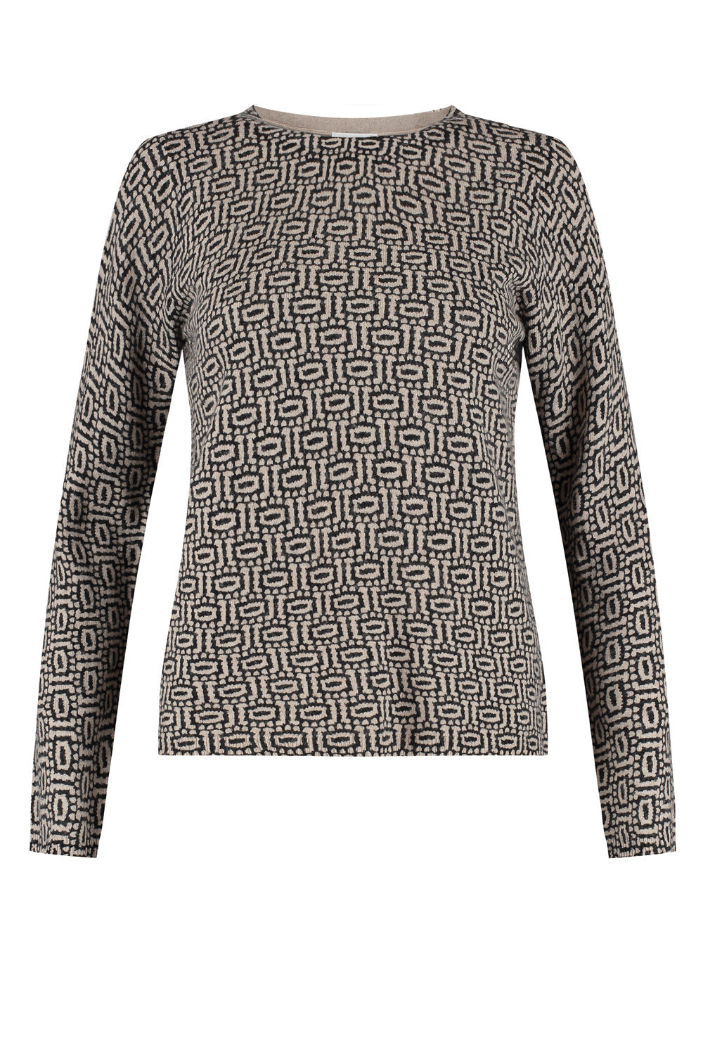 California Pullover Gedruckt beige/ marineblau
