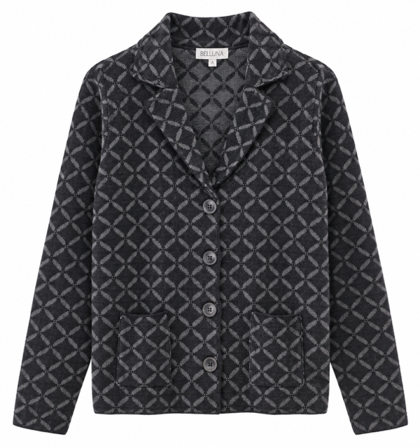 Casina Strickjacke schwarz/beige