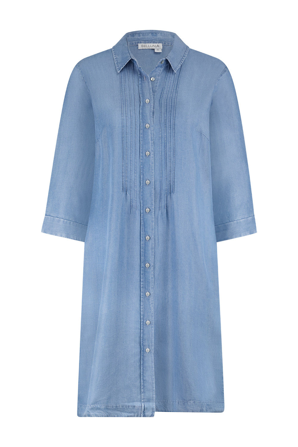 Belluna Palms Leinenkleid Jeansblau