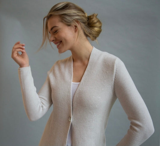 Roose Strickjacke sand