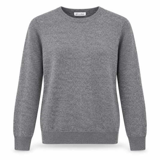 California printed sweater beige/ navy blue