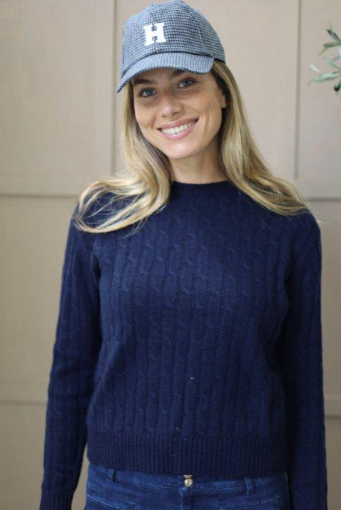 California Pullover Gedruckt beige/ marineblau