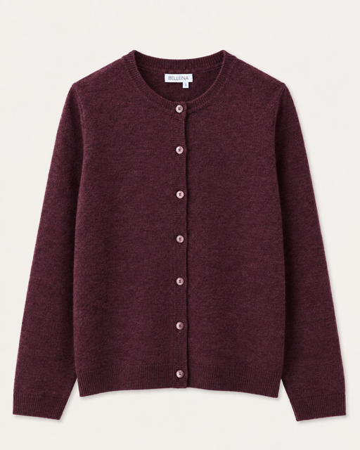 Sacha cardigan round neck raspberry
