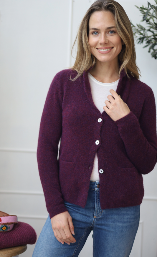 Oslo knitted jacket royal blue