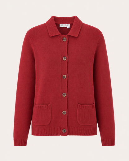 Nora vest polo kraag, Coral