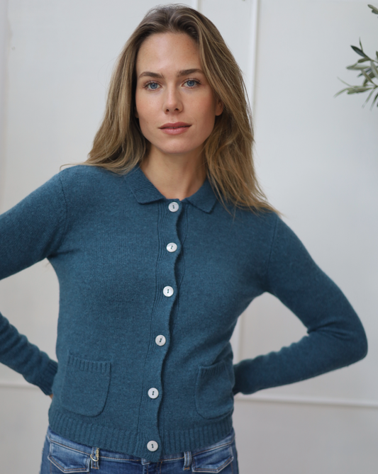 Sacha cardigan round neck raspberry