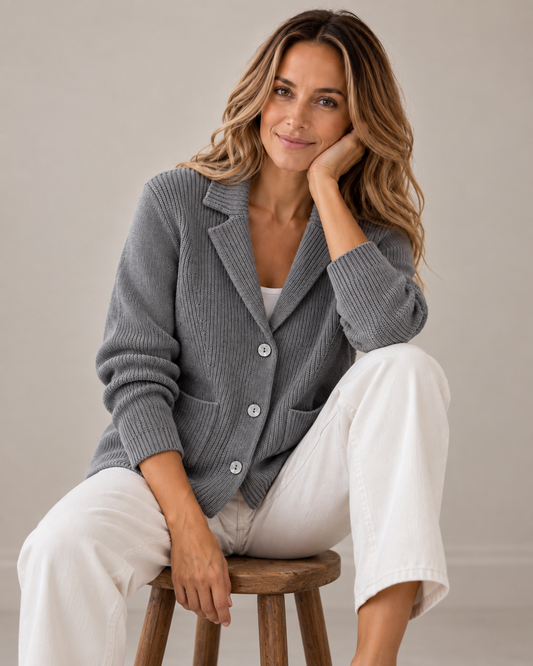 Fiore knitted jacket beige melange