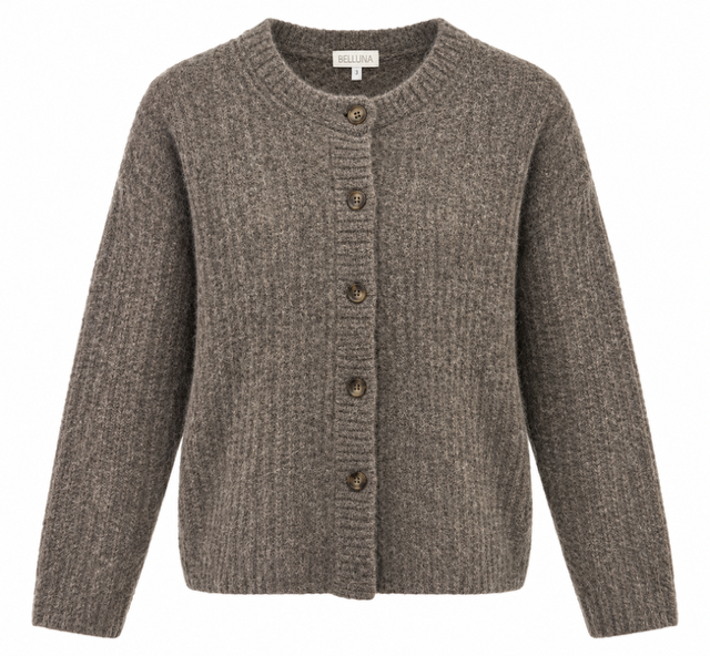 Runa vestje ronde hals, Taupe