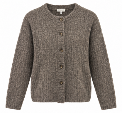 Runa vestje ronde hals, Taupe