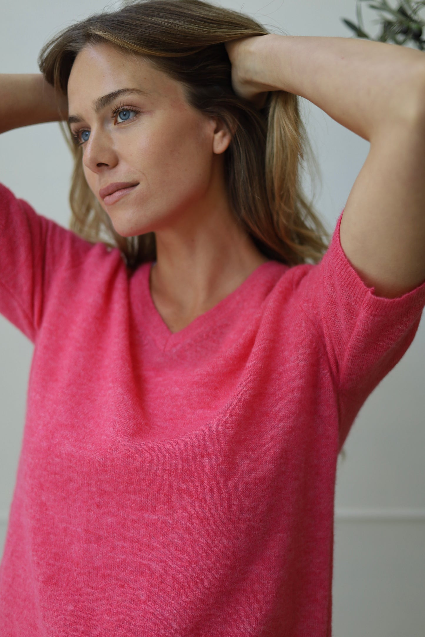 Belluna Jalou V-hals truitje pink