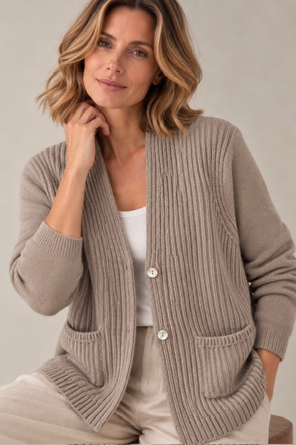 Fiore knitted jacket beige melange