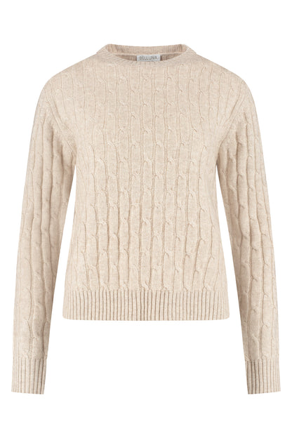 California Pullover Gedruckt beige/ marineblau