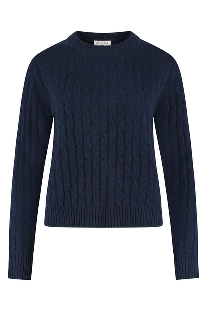 California Pullover Gedruckt beige/ marineblau