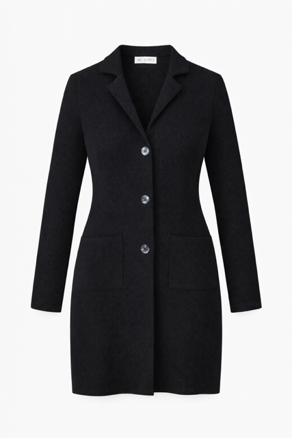 Sixteen lang vest noir