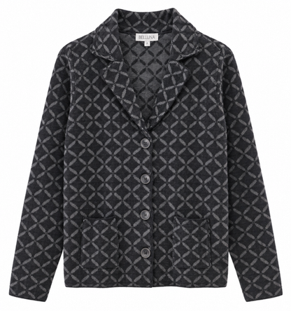Casina Strickjacke schwarz/beige