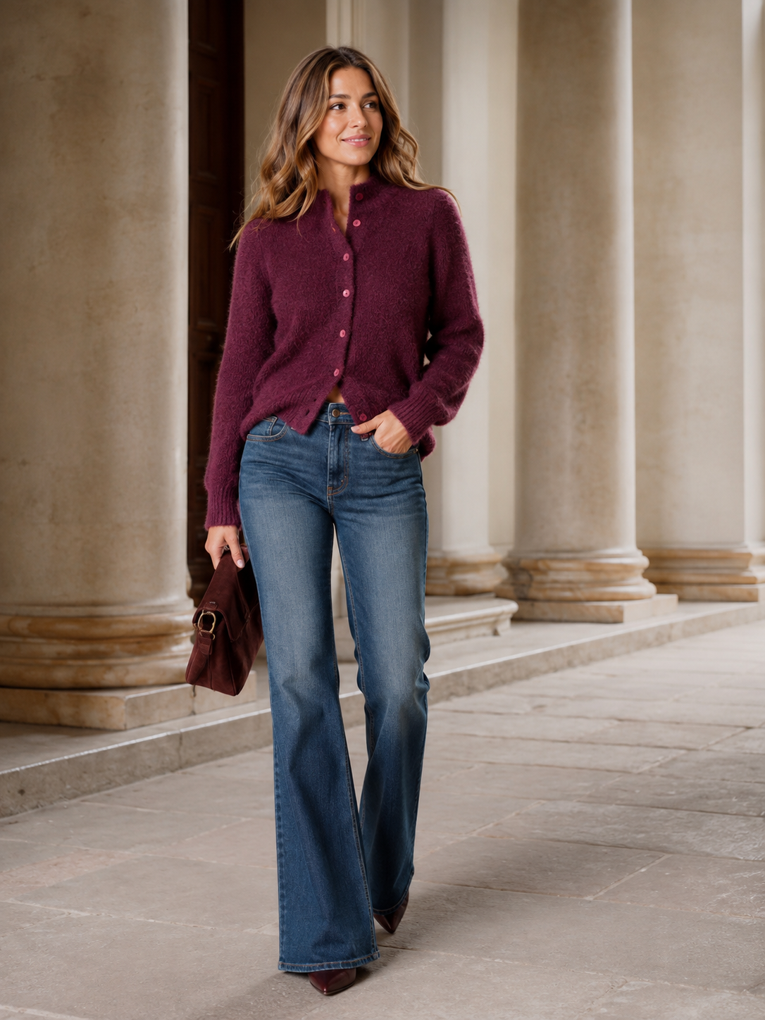 Oslo knitted jacket royal blue