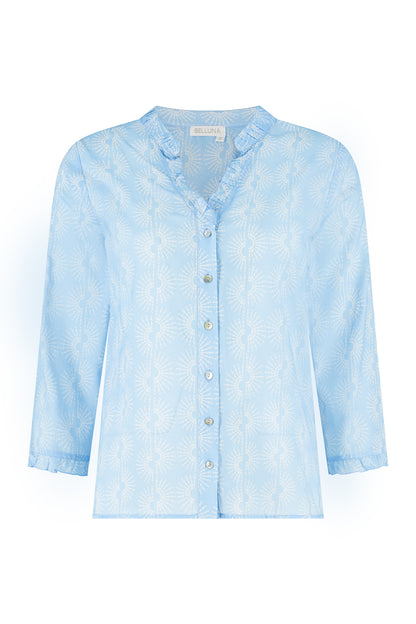 Belluna Haline blouse circle lichtblauw
