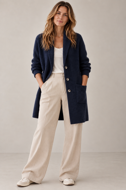 Oslo knitted jacket royal blue