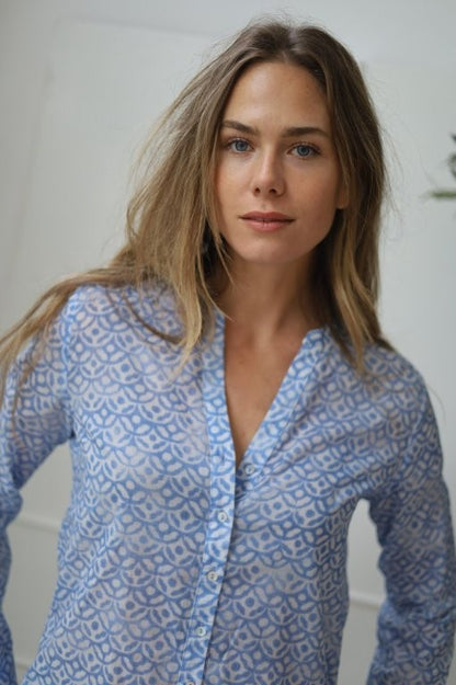 Belluna Haline blouse batik sea