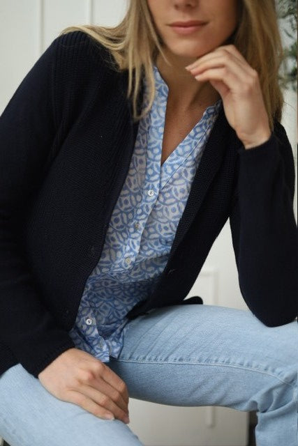 Belluna Moni blouse print batik sea