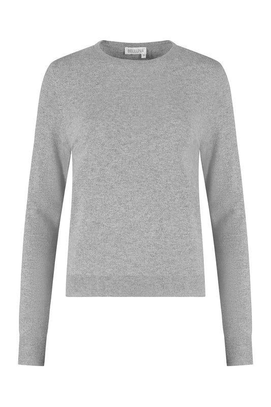 Jane trui met ronde hals silver