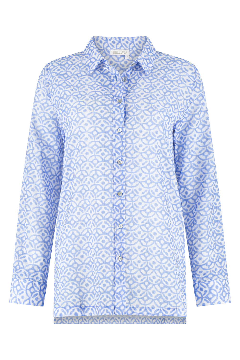Belluna Moni blouse print batik sea