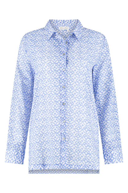 Belluna Moni blouse print batik sea