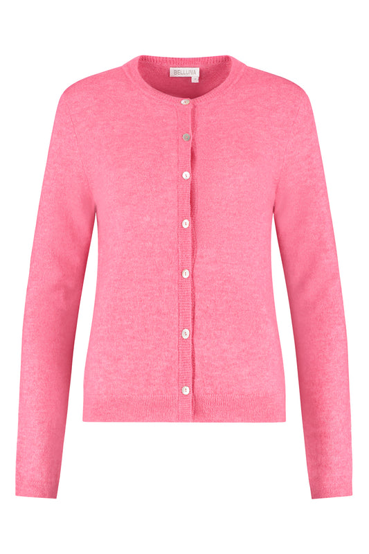 Sacha vestje ronde hals raspberry