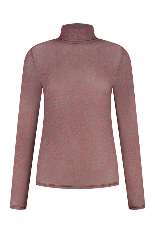 Smart jersey coltrui print rouge