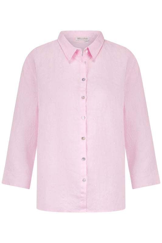 Belluna Bianco  linnen blouse rose