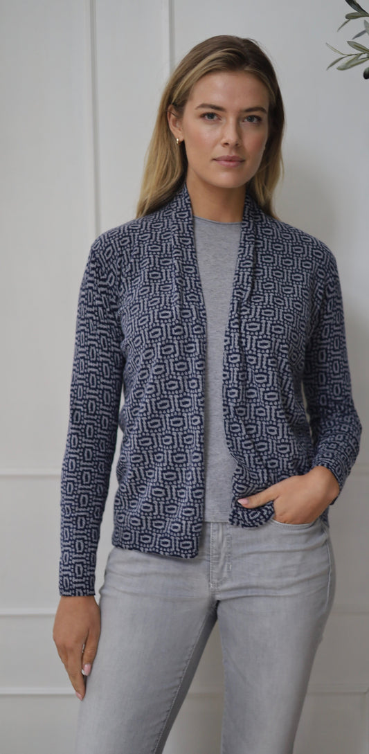 Etoile geprint vestje navy/grey