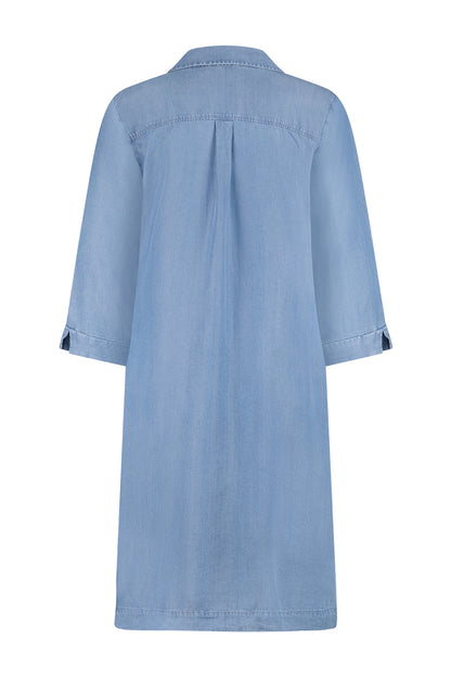 Belluna Palms Leinenkleid Jeansblau