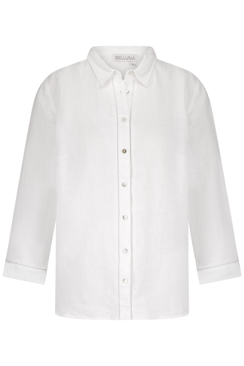 Belluna Jungle  linnen blouse blanc