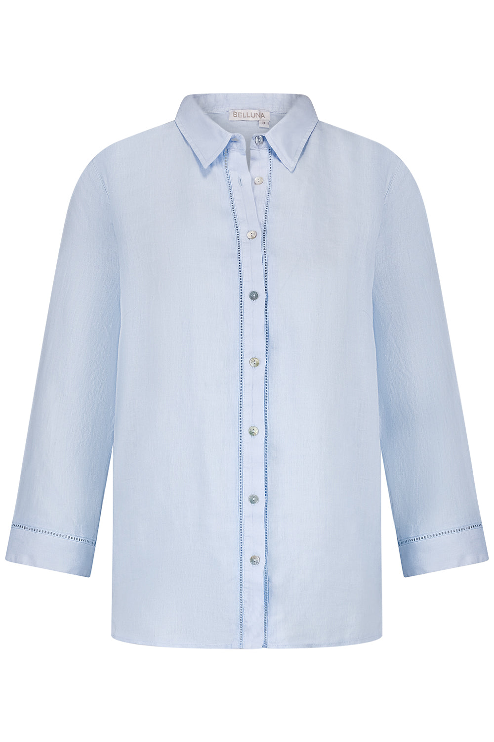 Belluna Jungle  linnen blouse light blue