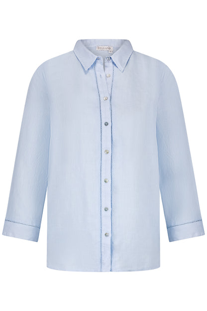 Belluna Jungle  linnen blouse light blue