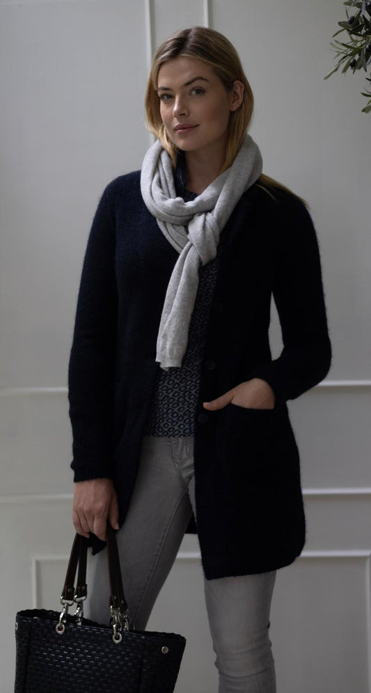 Sixteen lang vest noir